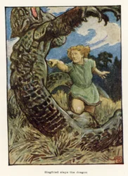 Siegfried tötet den Drachen